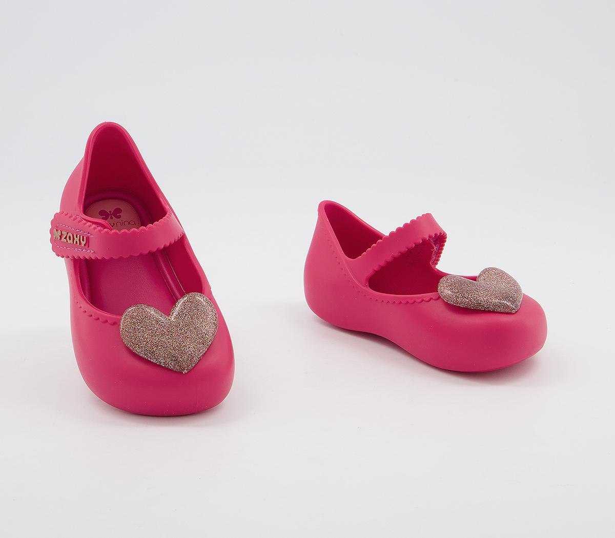 ZaxyBaby Heart ShoesPink Gold Glitter