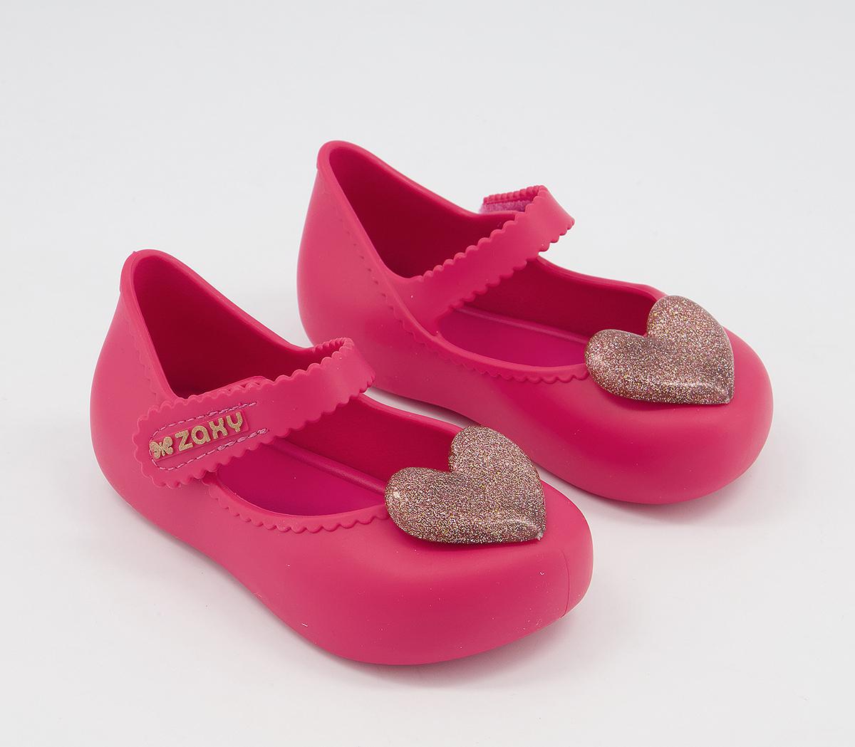 ZaxyBaby Heart ShoesPink Gold Glitter