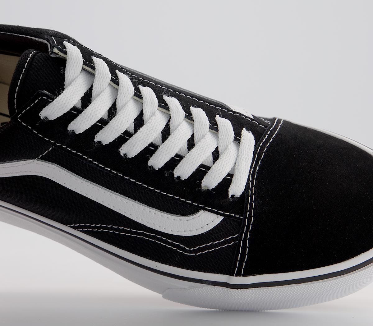 Vans Old Skool Platform Trainers Black White - Women's Trainers