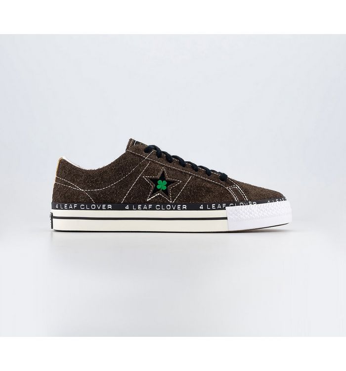Converse One Star Pro Trainers Patta Java Burnt Olive White In Green