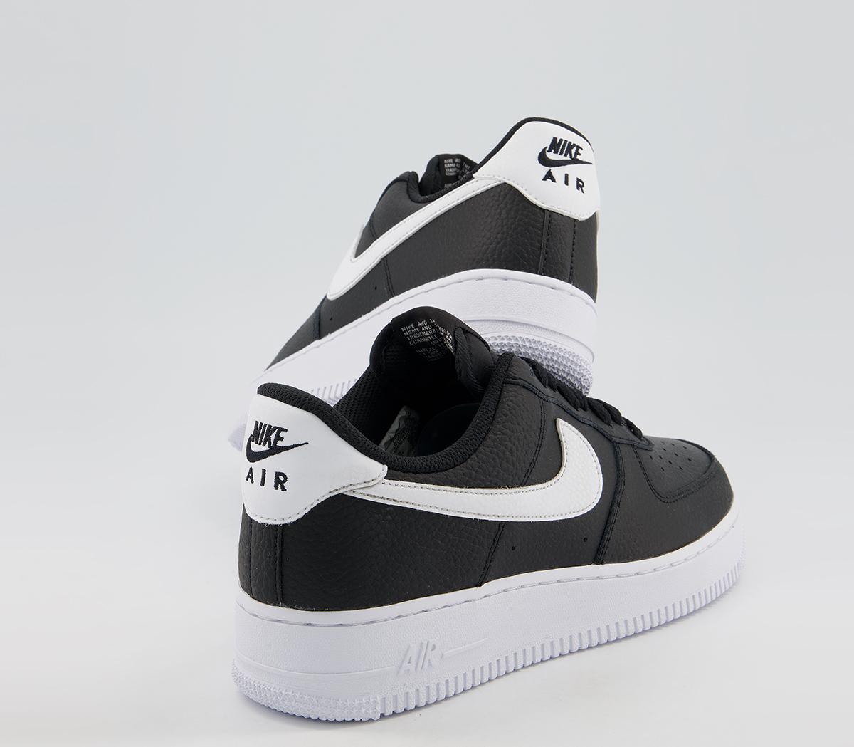 Nike Air Force 1 07 Trainers Black White Black White - Nike Air Force 1