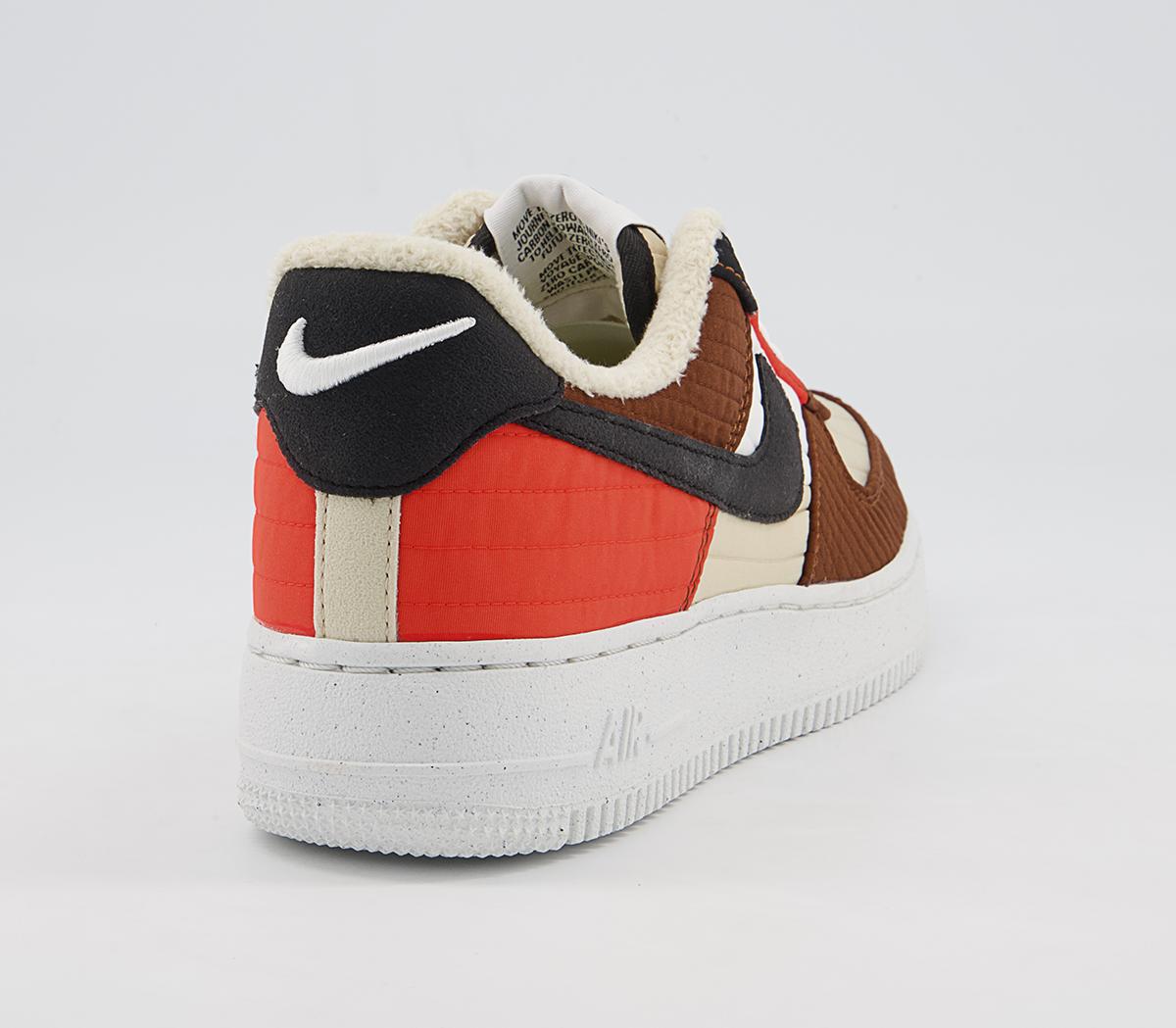 Nike Air Force 1 07 Trainers Nike Air Force 1 07 Trainers Lxx Rattan Black Pecan Summit White Orange Barely
