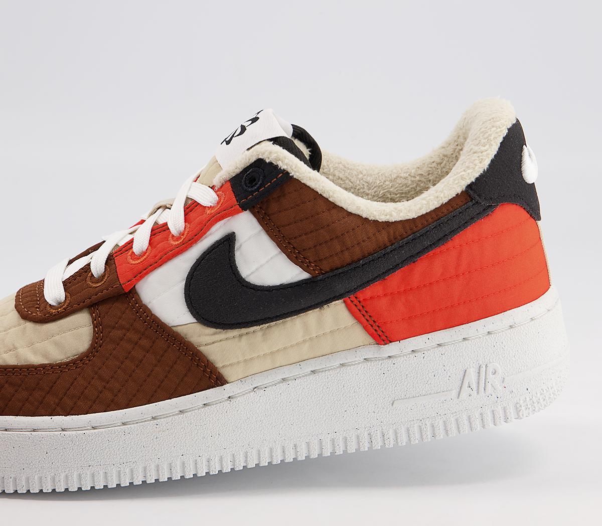 Nike Air Force 1 07 Trainers Nike Air Force 1 07 Trainers Lxx Rattan Black Pecan Summit White Orange Barely