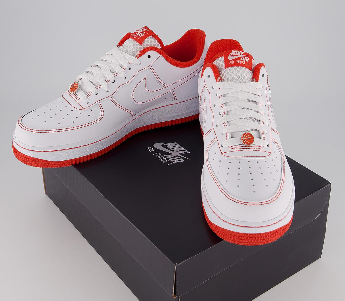 NikeAir Force 1 07 TrainersWhite Black Team Orange