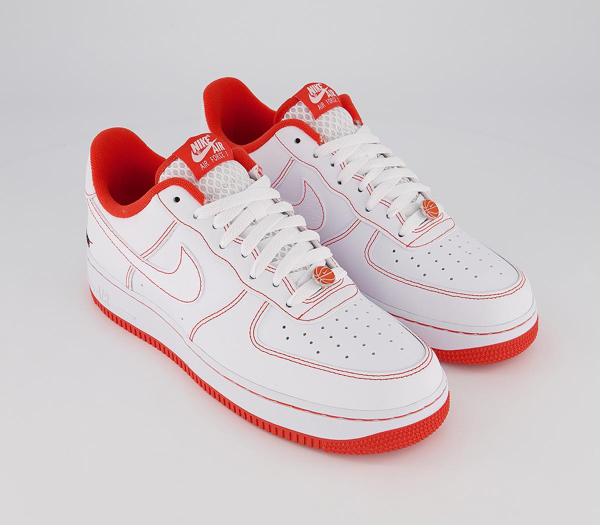NikeAir Force 1 07 TrainersWhite Black Team Orange