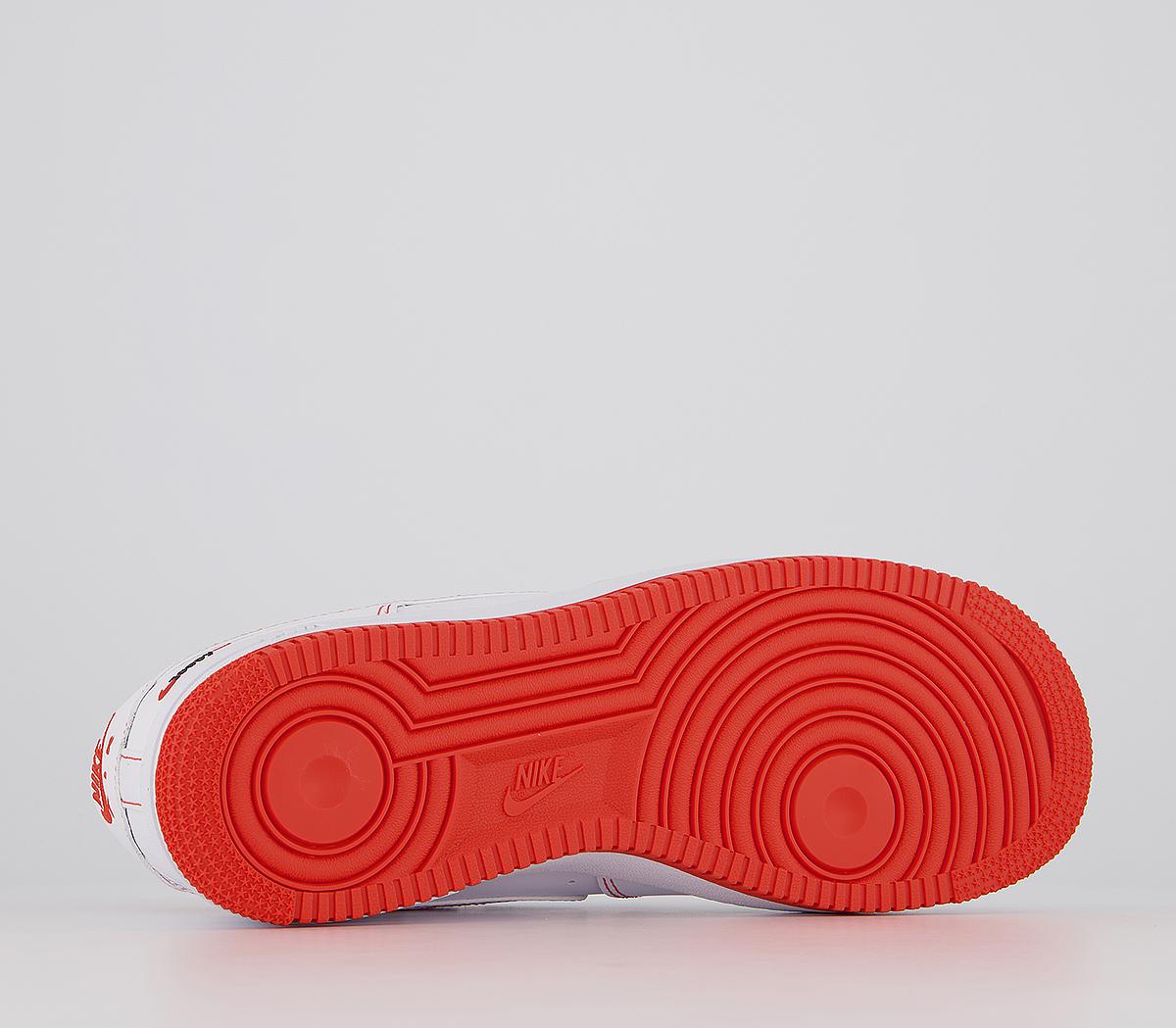 NikeAir Force 1 07 TrainersWhite Black Team Orange