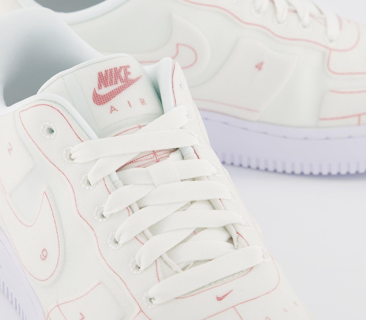 Nike Air Force 1 07 Trainers Summit White University Red Lx F - Women's ...