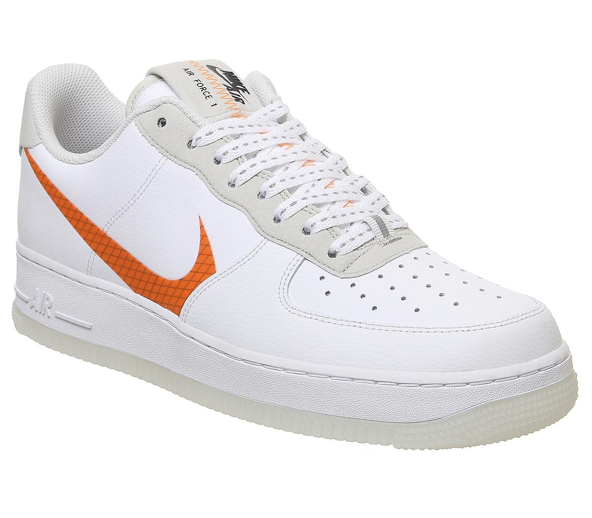 Nike air force 2024 white with orange