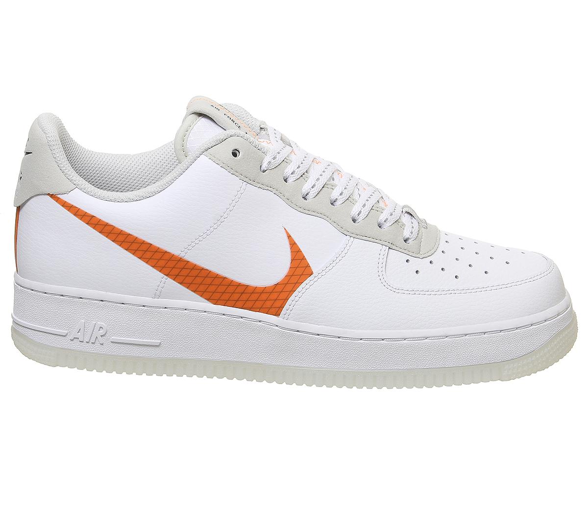 nike air force 1 07 white total orange