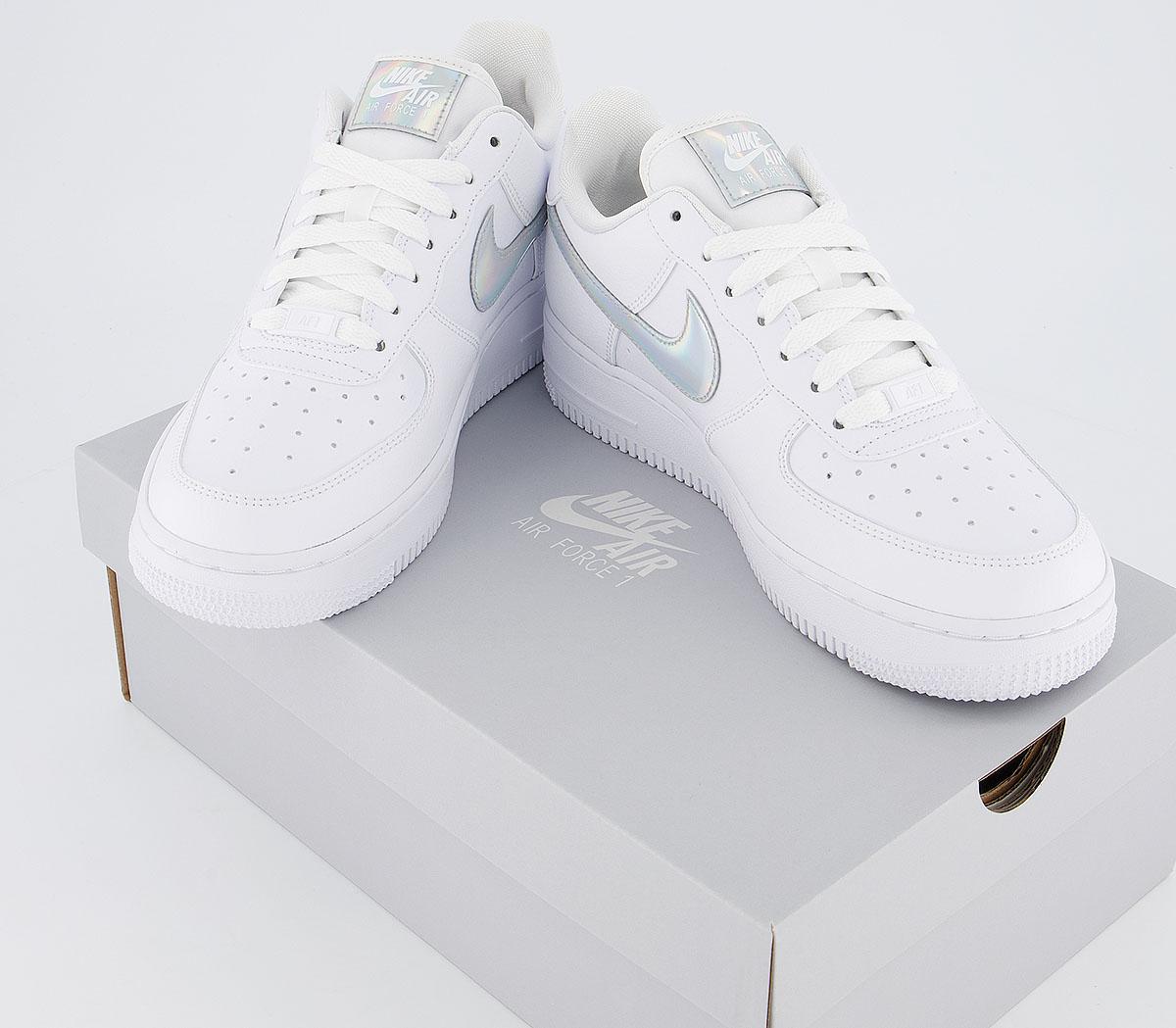 air force 1 07 trainers barely rose irridescent white f