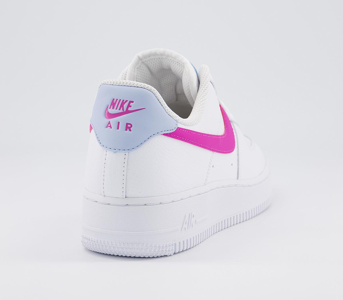 NikeAir Force 1 07 TrainersWhite Fire Pink Hydrogen Blue F