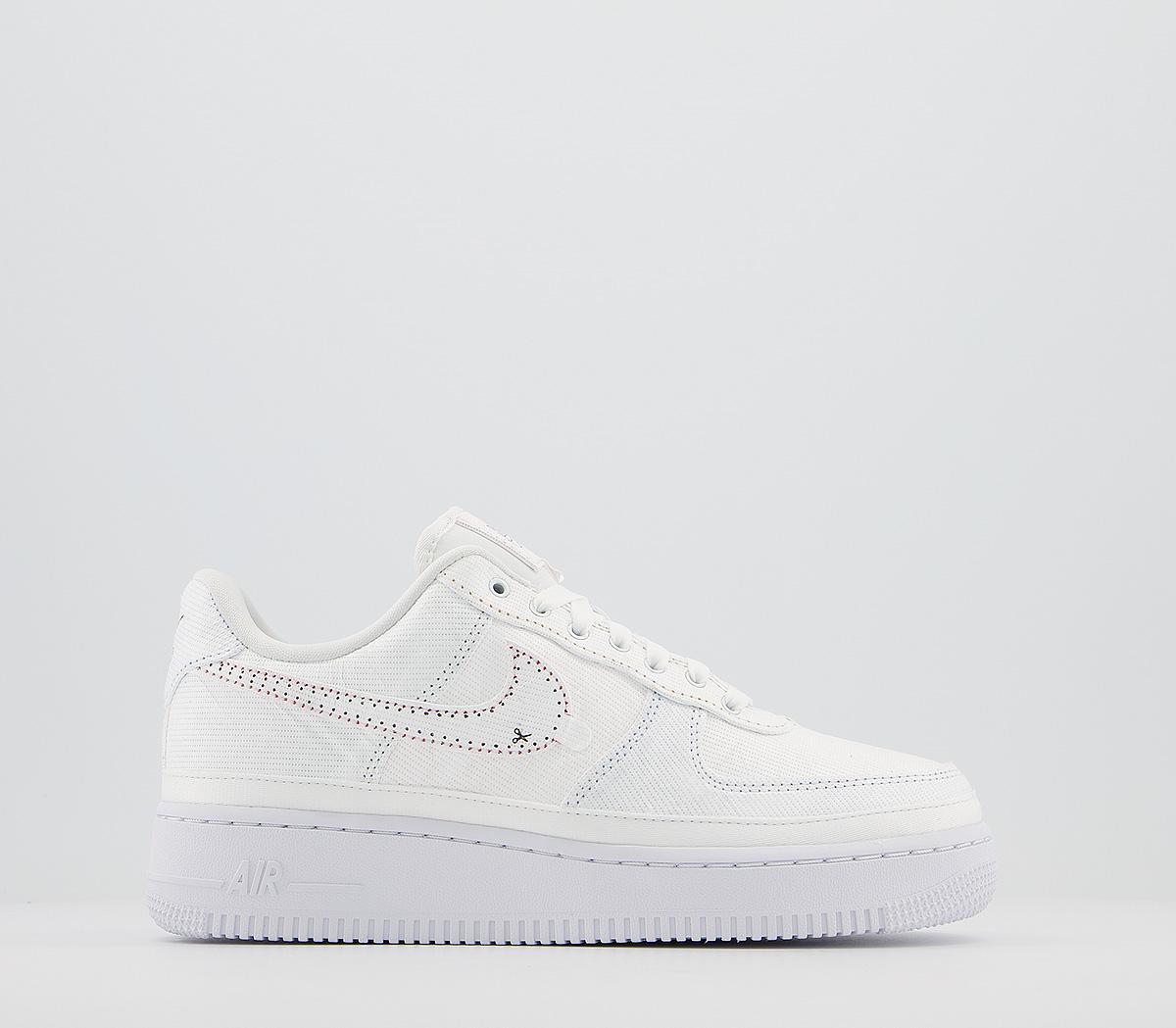 NikeAir Force 1 07White White Multi Color Red