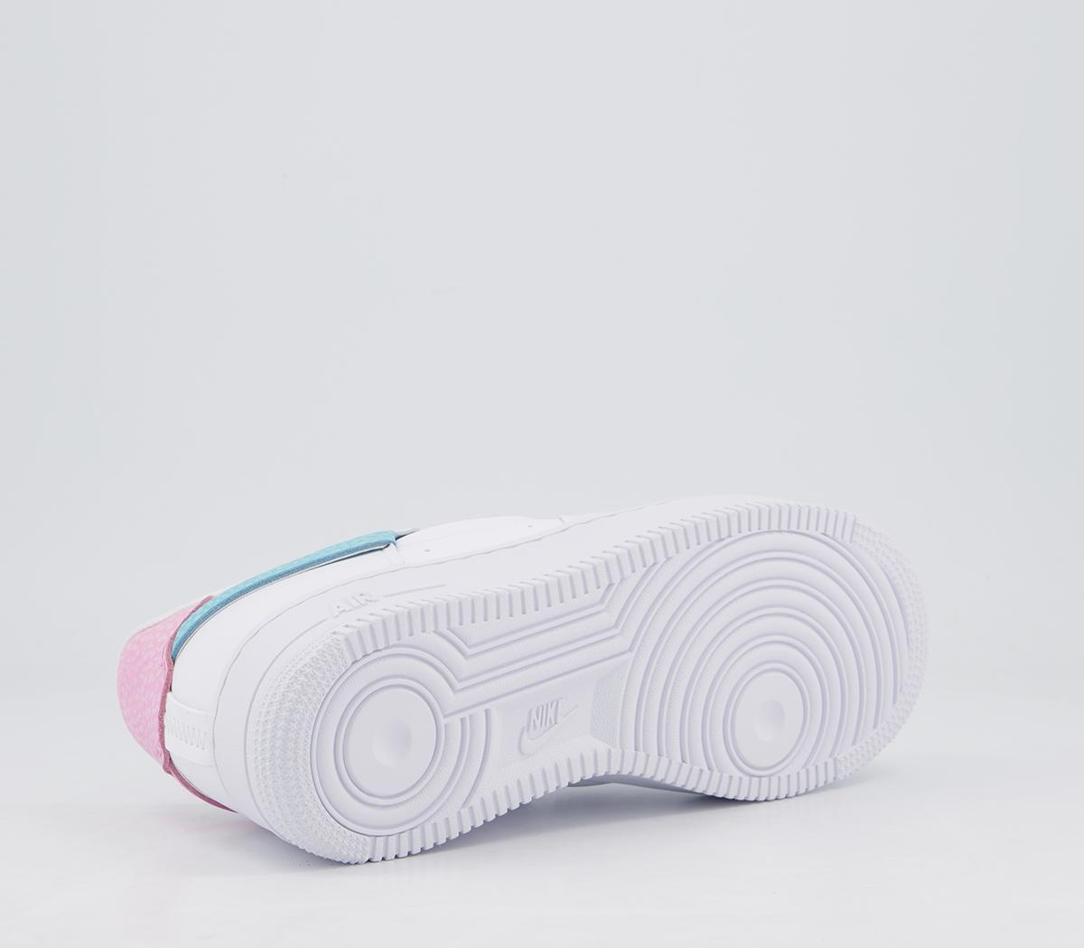 air force 1 07 trainerswhite bleached aqua pink rise lxx