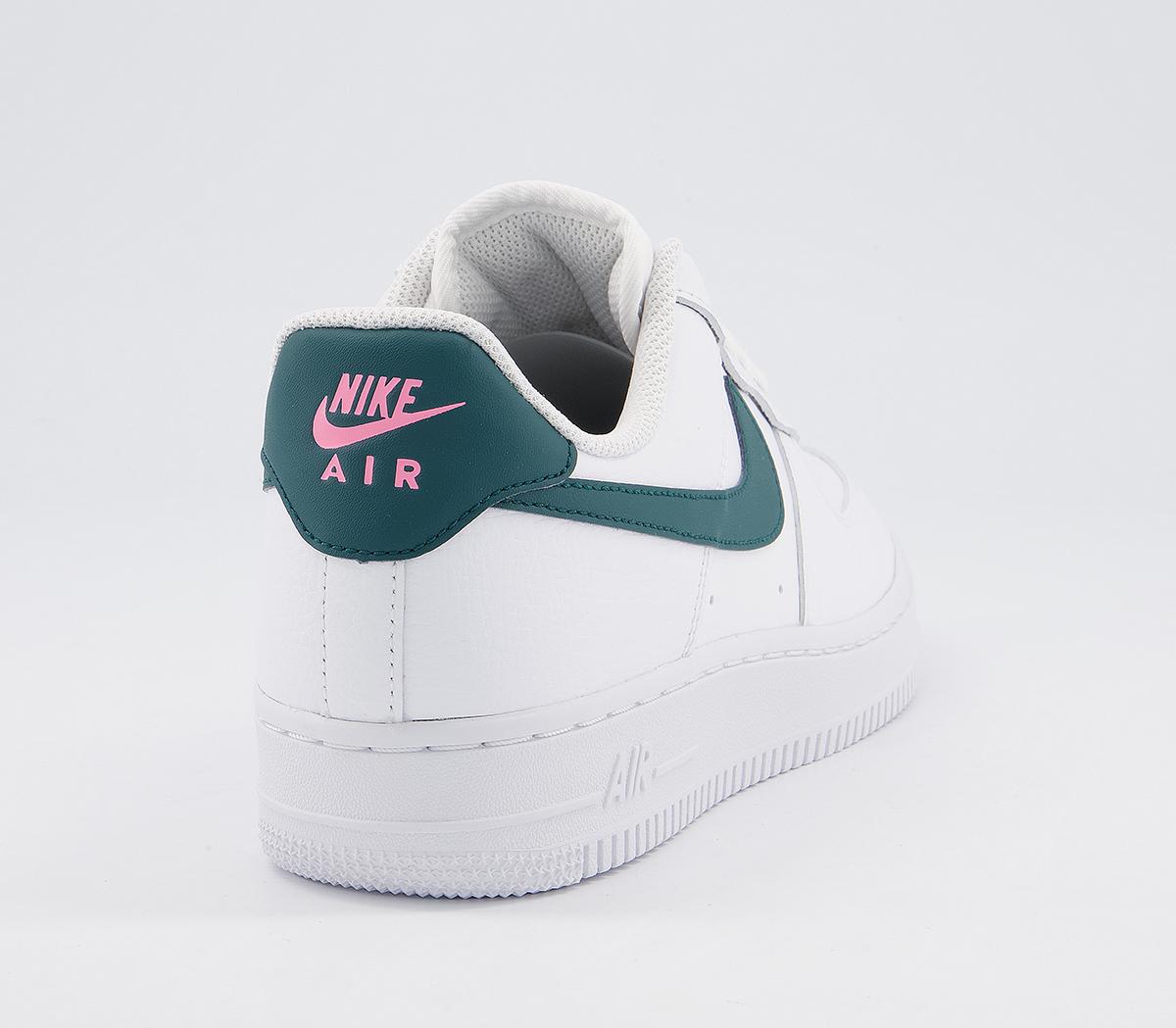 nike air force 1 07 trainers white dark teal