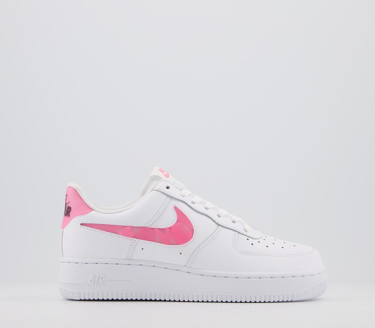 NikeAir Force 1 07 TrainersWhite Sunset Pulse Black Clear