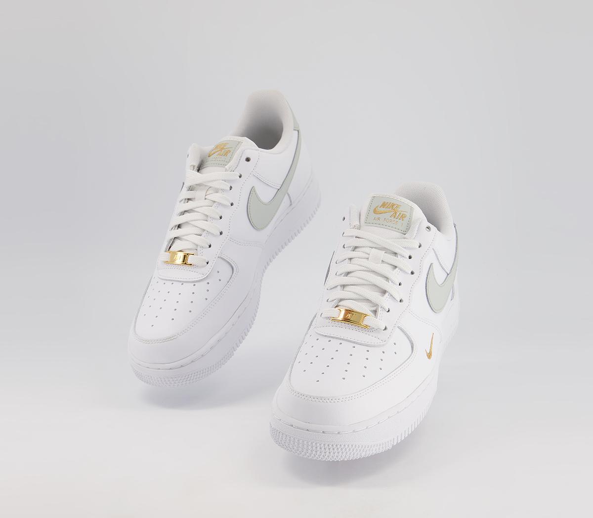 Nike Air Force 1 07 Trainers White Light Silver - Nike Air Force 1