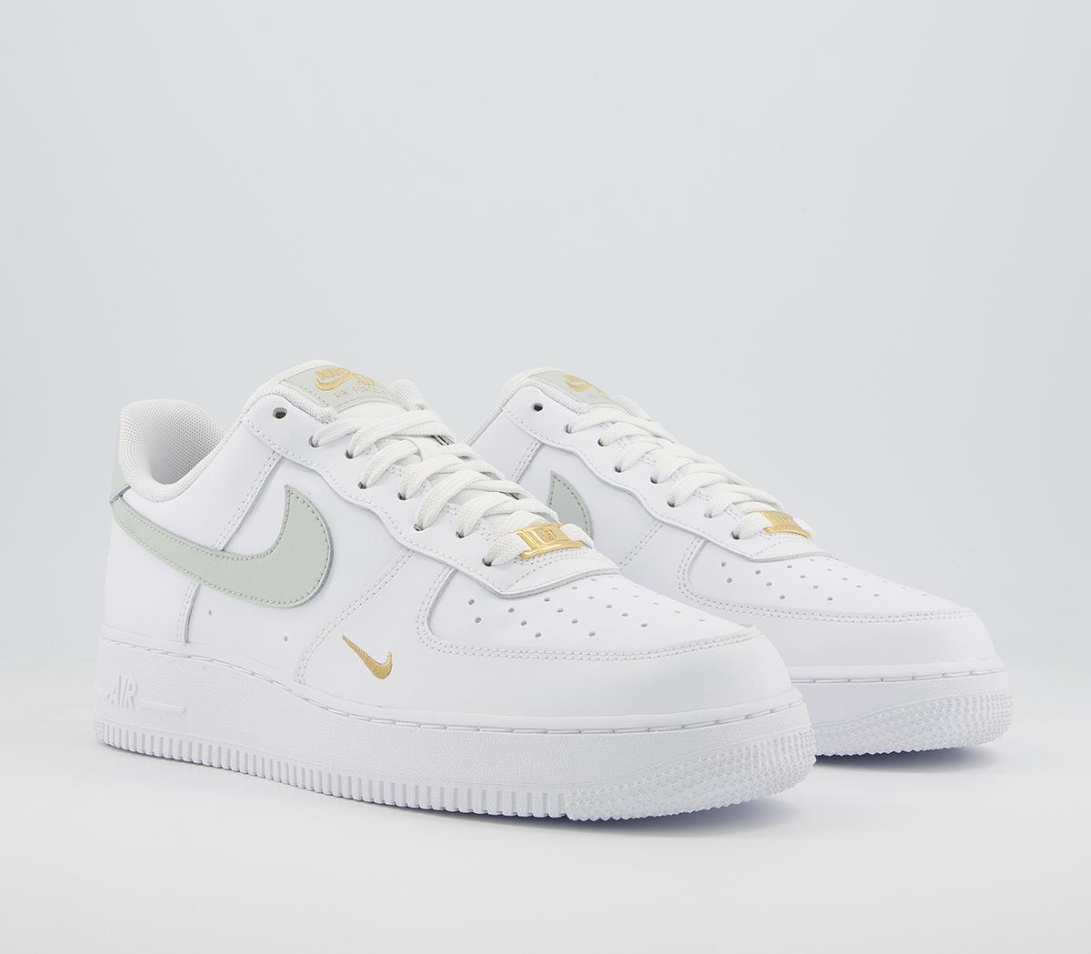 nike air force white silver