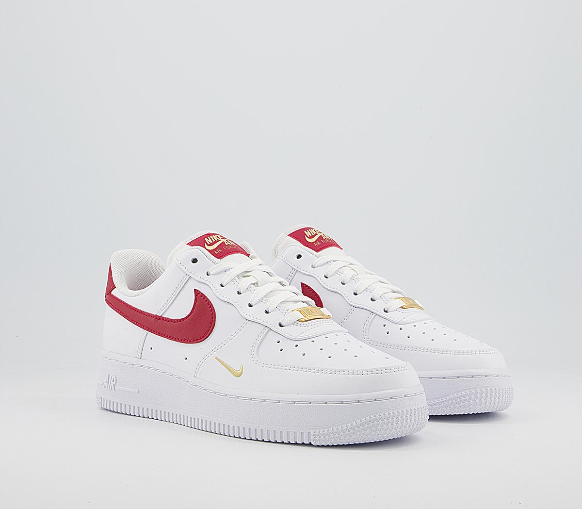 Nike Air Force 1 07 Trainers White Gym Red Gym Red White - Women's Trainers