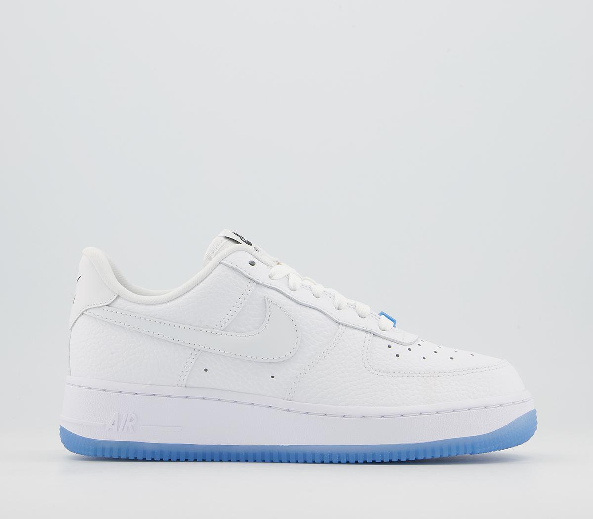 NikeAir Force 1 07 UV TrainersLx White White White Univ Blue Black White