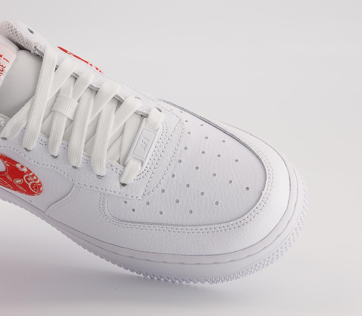 Nike Air Force 1 07 Trainers Nike Air Force 1 07 Trainers White Rush Orange White