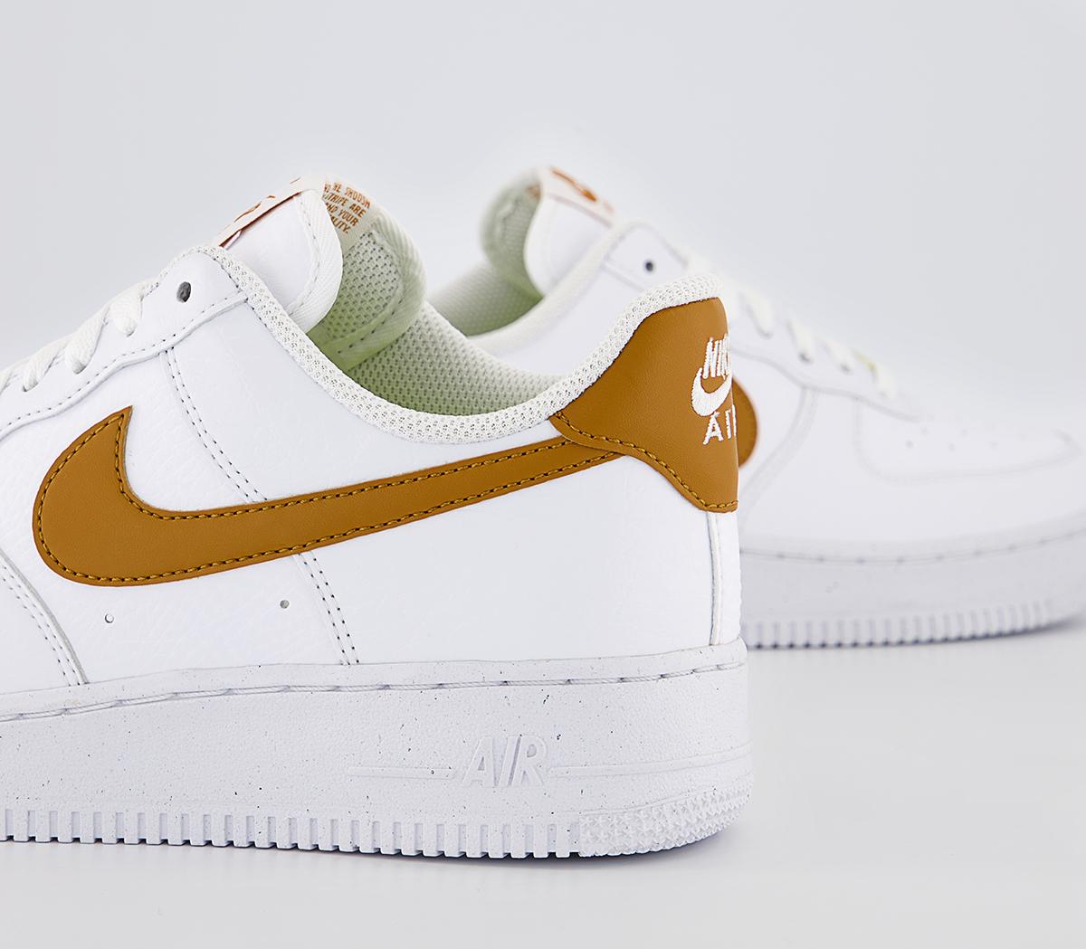 nike air force 1 07 women's white and gold