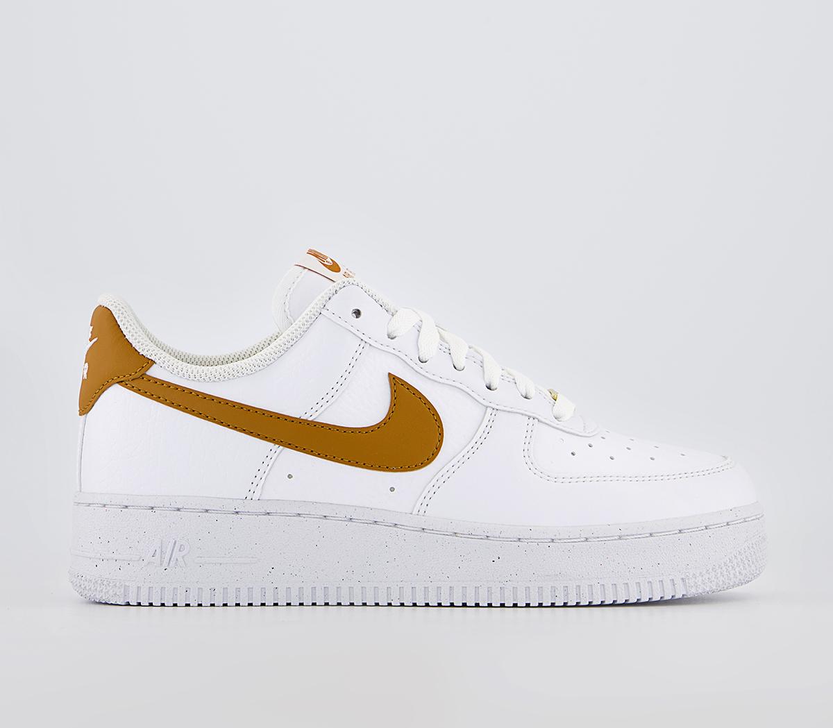 Nike air best sale force gold white