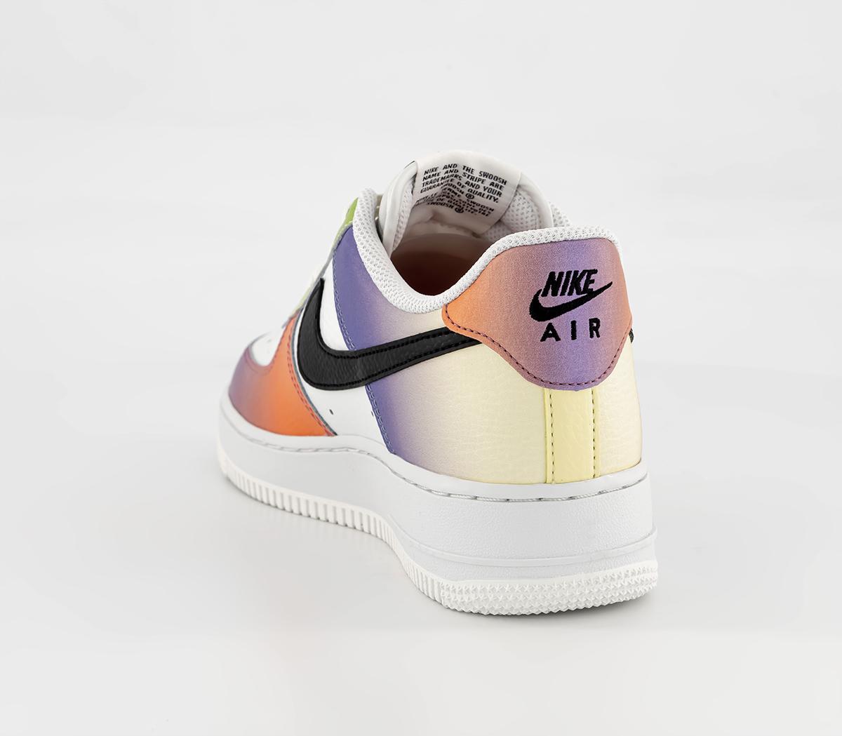 Nike Air Force 1 07 Trainers Summit White Black Bright Mandarin - Women ...