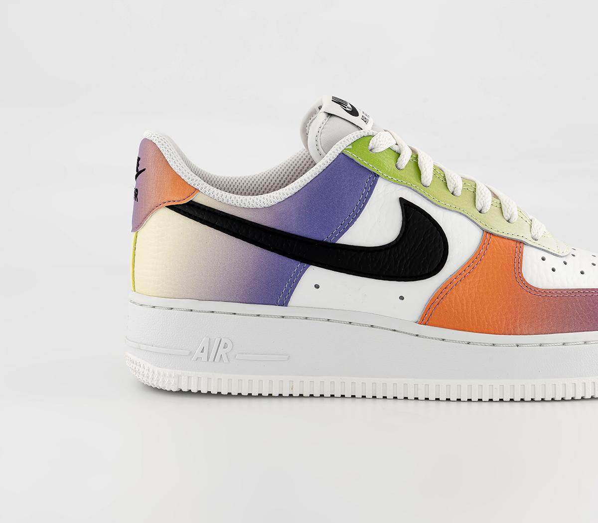 Nike Air Force 1 07 Trainers Summit White Black Bright Mandarin - Women ...