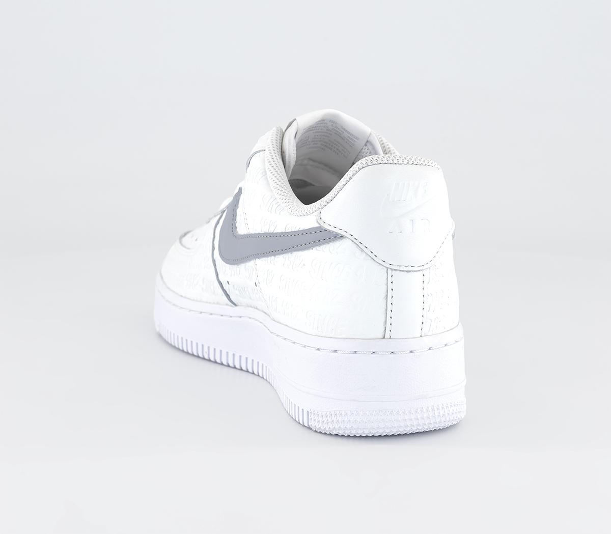 NikeAir Force 1 07 Trainers Summit White Metallic Silver White Sail Wolf Grey