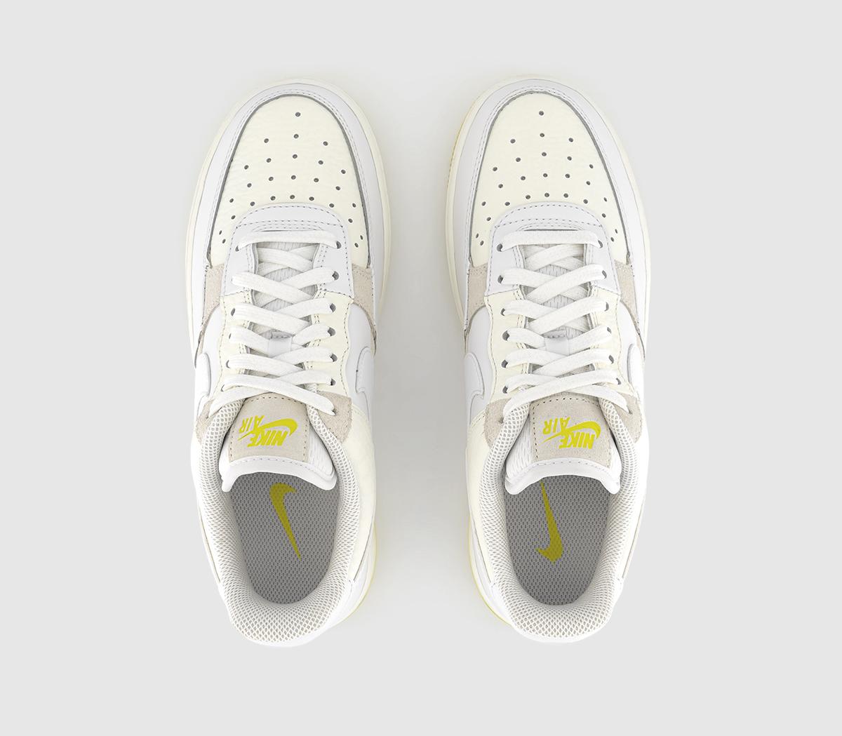 Nike Air Force 1 07 Trainers Summit White Opti Yellow Sail - Women's ...