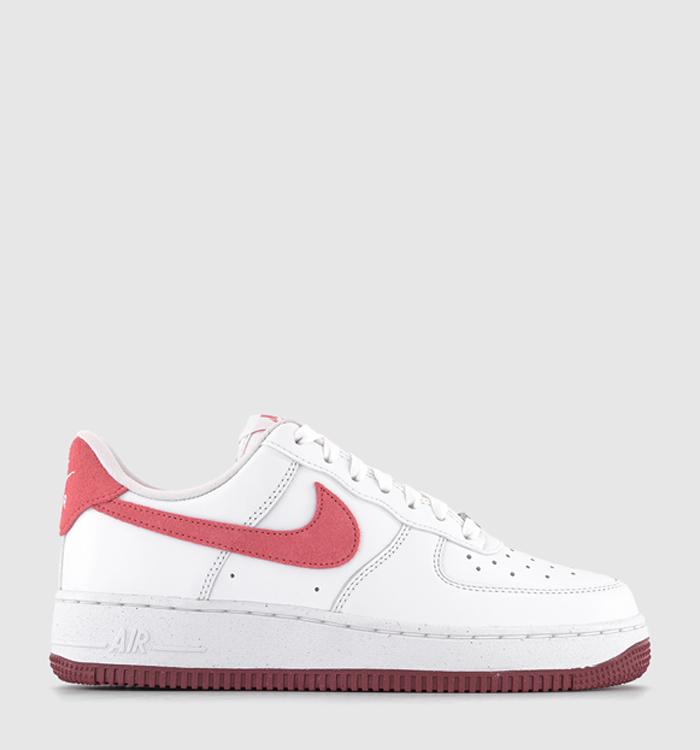 Nike Air Force 1 07 Trainers White Adobe Team Red Dragon Red