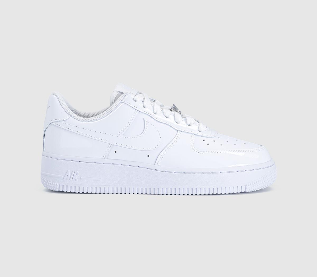 Nike Air Force 1 07 Trainers Patent White in Women's Size 7.5, Offspring