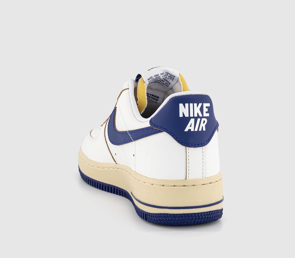 NikeAir Force 1 07 TrainersSail Deep Royal Blue Pale Vanilla Gold Suede White