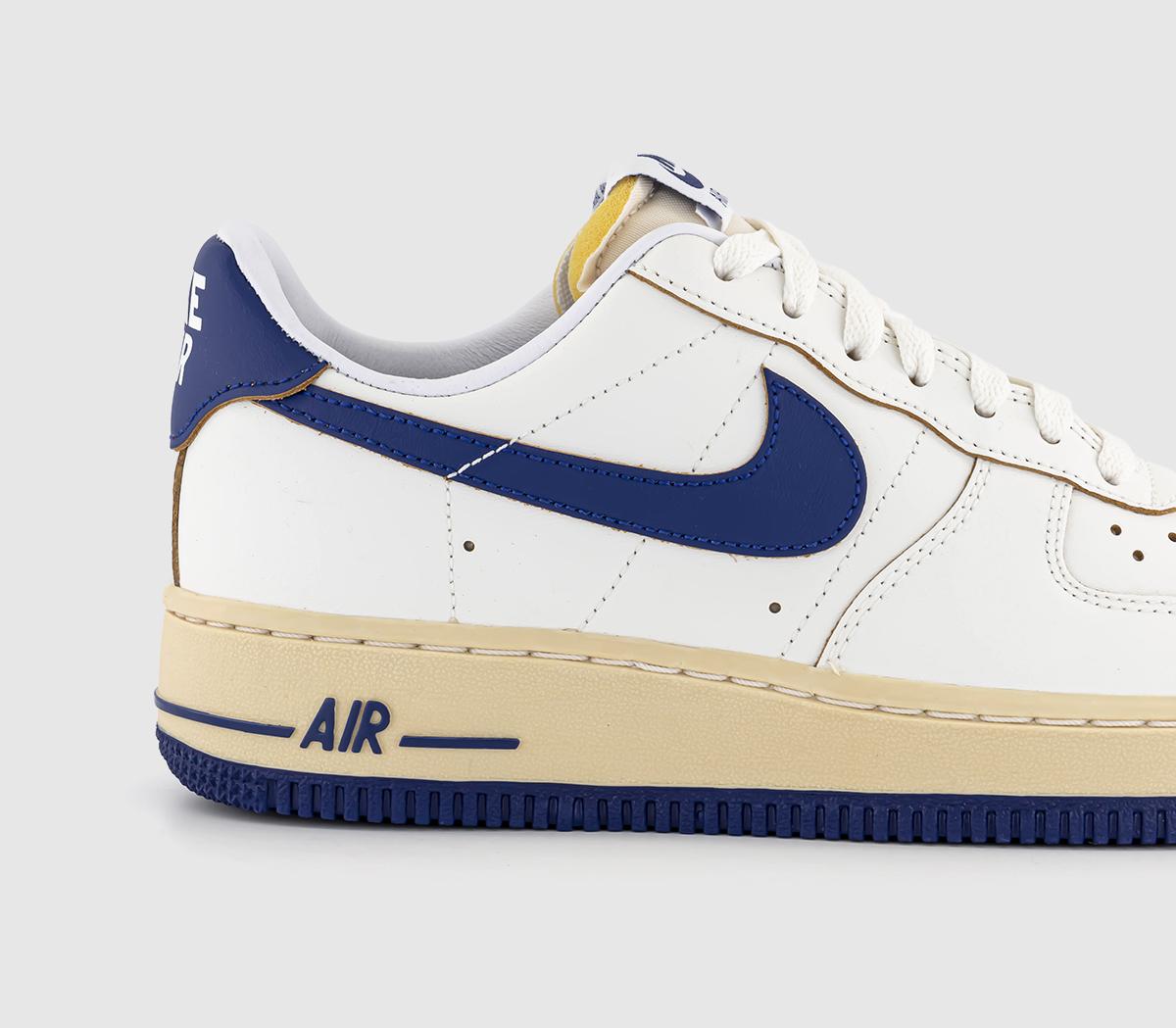 NikeAir Force 1 07 TrainersSail Deep Royal Blue Pale Vanilla Gold Suede White