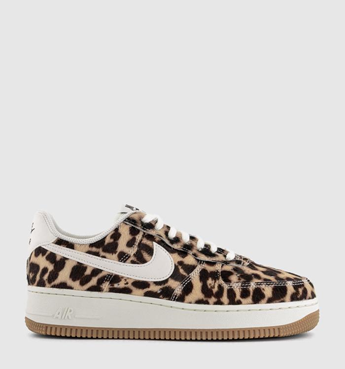 Nike Air Force 1 07 Trainers Leopard Baroque Brown Sail Sesame
