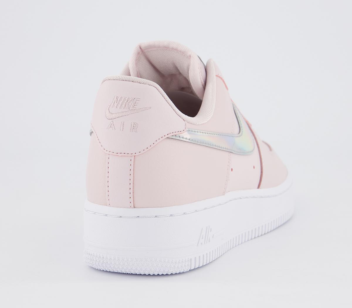 Nike Air Force 1 07 Trainers Barely Rose Irridescent White F - Hers trainers