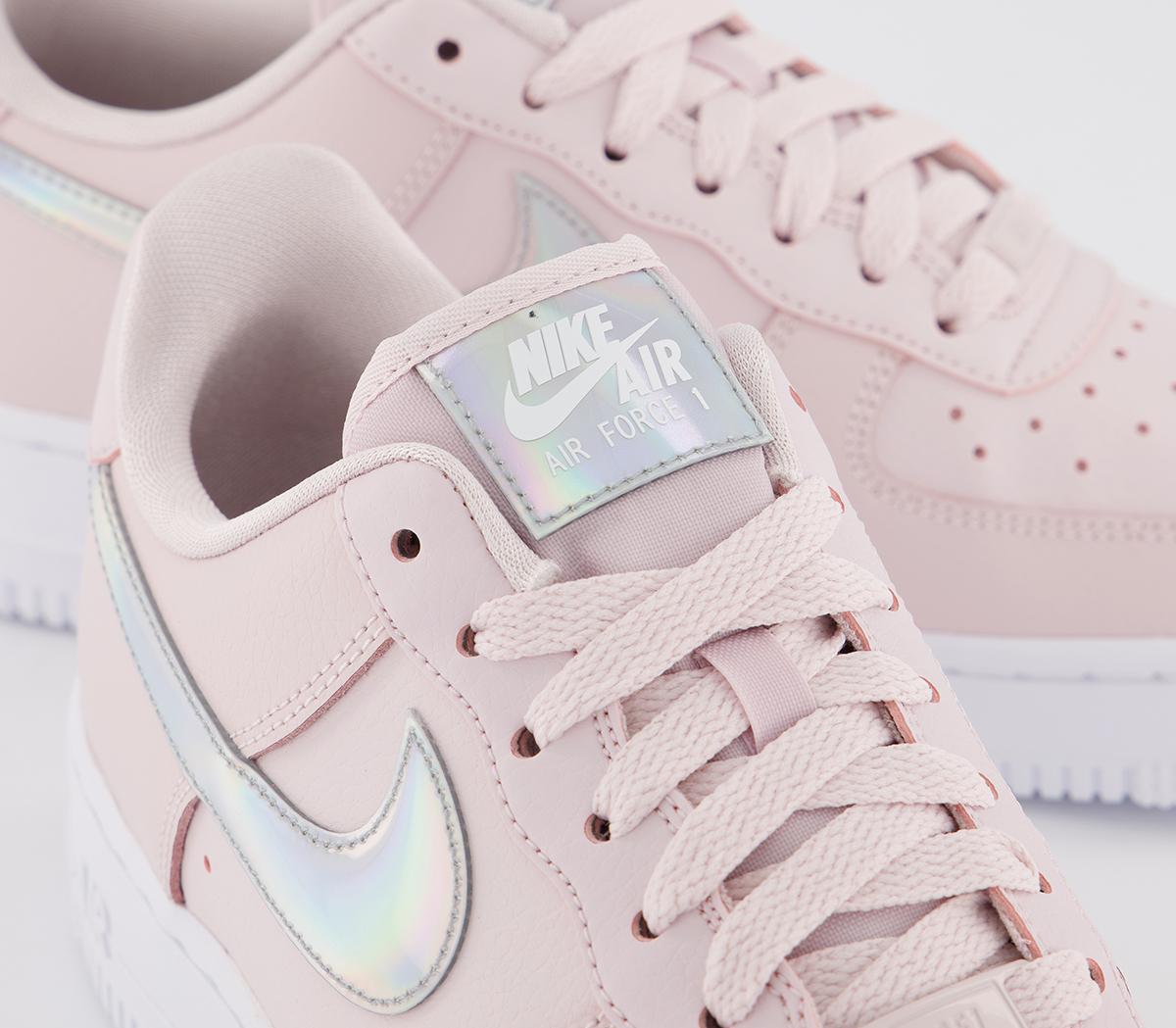 NikeAir Force 1 07 TrainersBarely Rose Irridescent White F