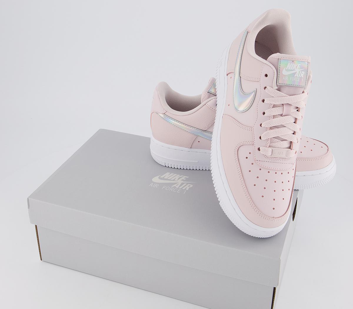 air force 1 07 trainers barely rose irridescent white f