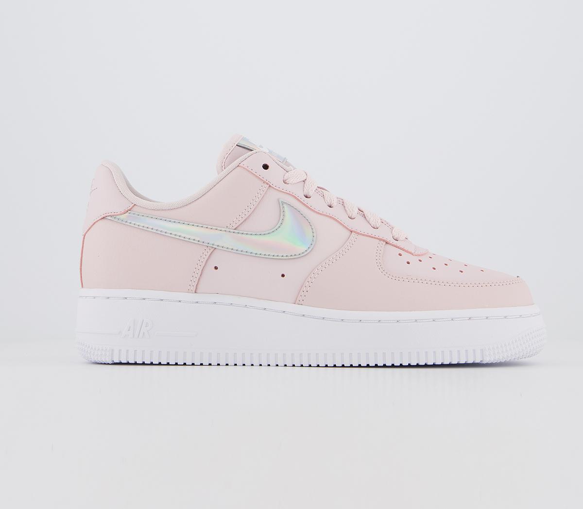 NikeAir Force 1 07 TrainersBarely Rose Irridescent White F