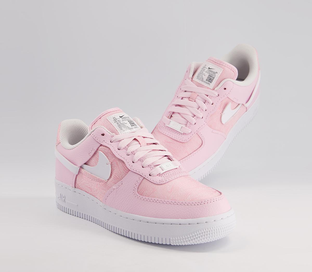 Nike Air Force 1 07 Trainers Pink Foam White Black Lxx - Women's Trainers