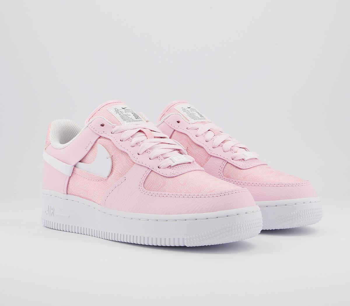 Nike Air Force 1 07 Trainers Pink Foam White Black Lxx Women's Trainers