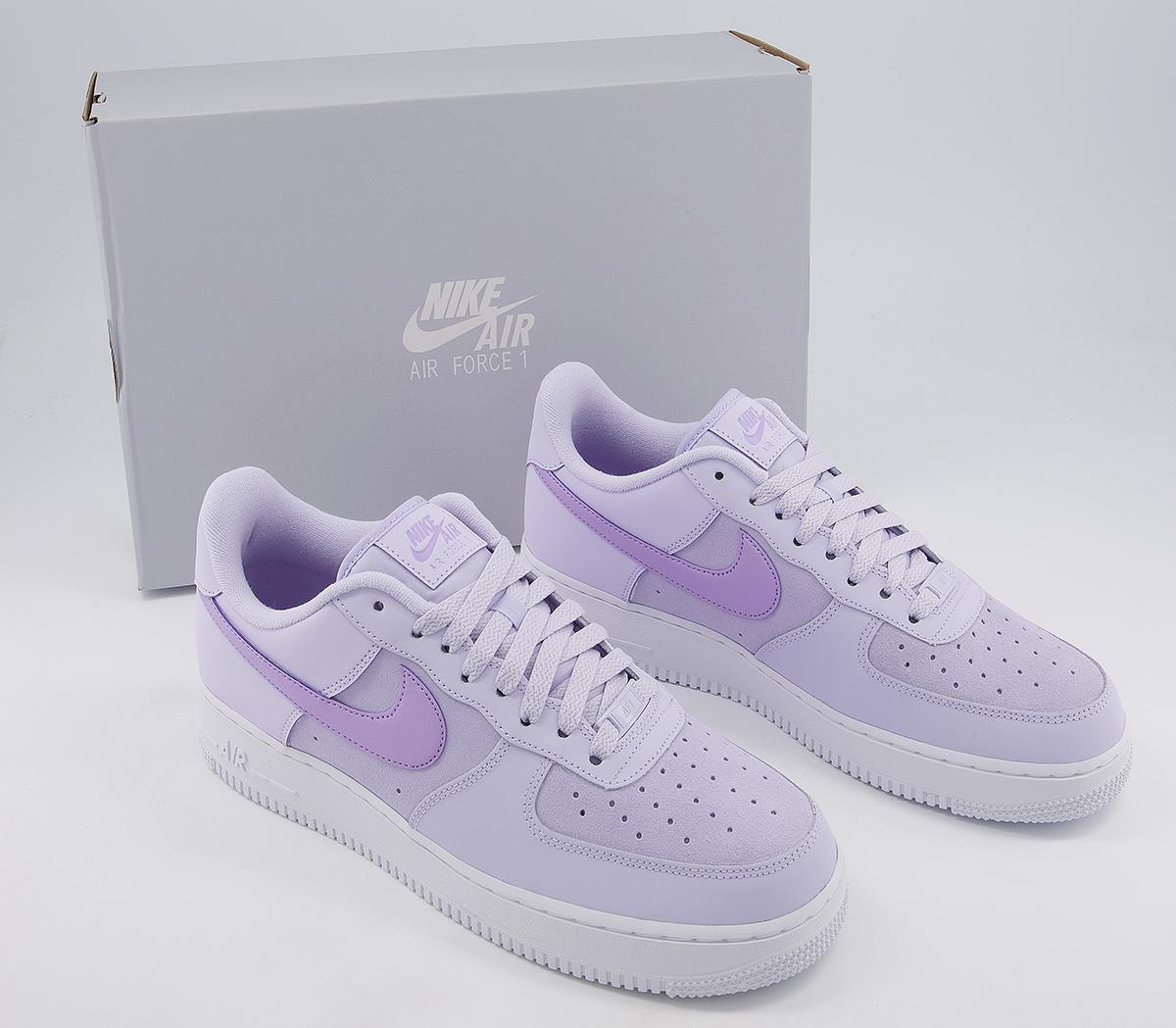 nike air force white and lilac