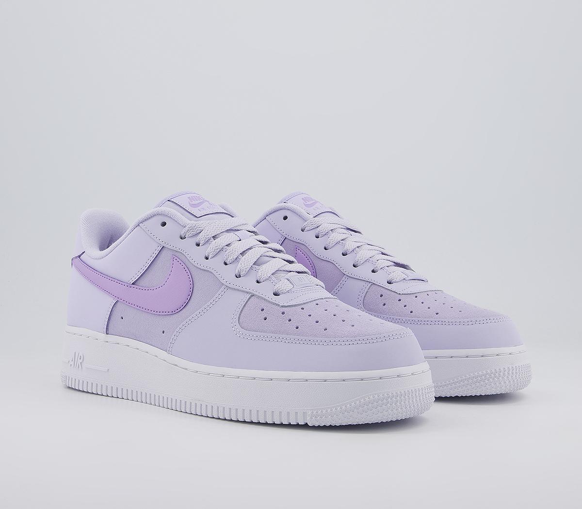 Nike Air Force 1 07 Trainers Pure Violet Lilac White - Women's Trainers