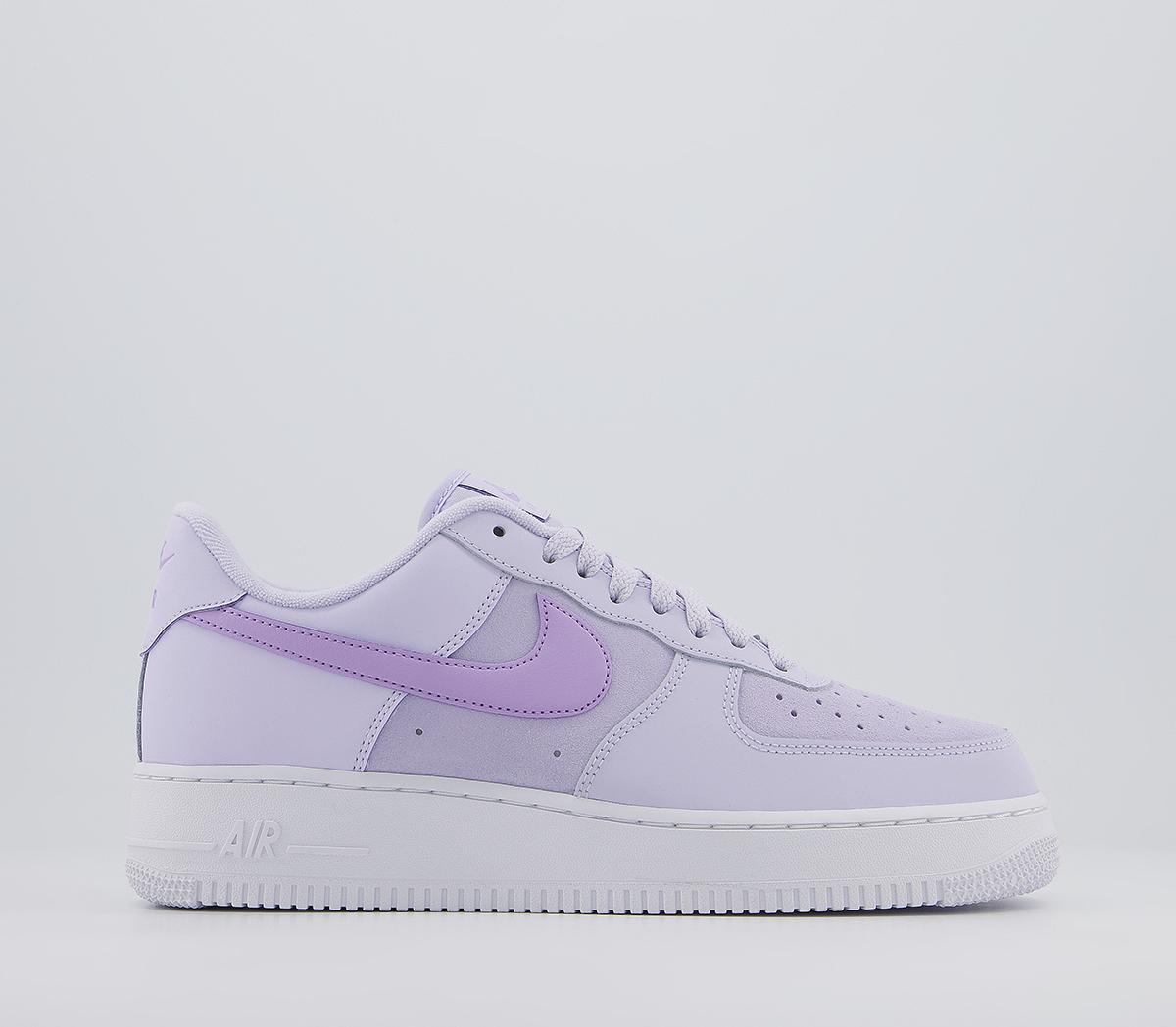 nike white & purple air force 1 trainers youth