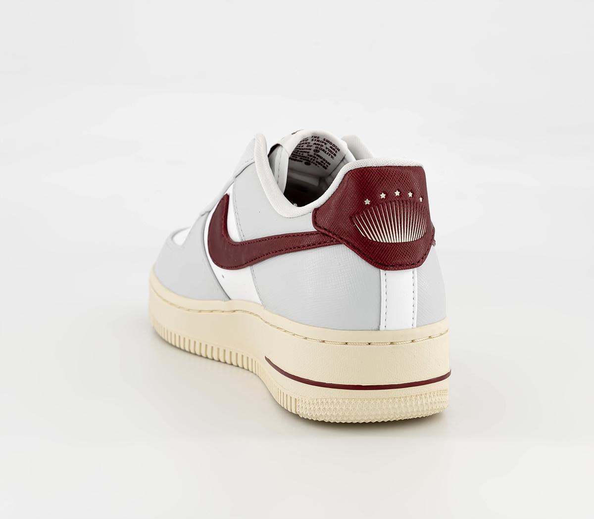 Nike Air Force 1 07 Trainers Photon Dust Team Red Summit White Muslin ...