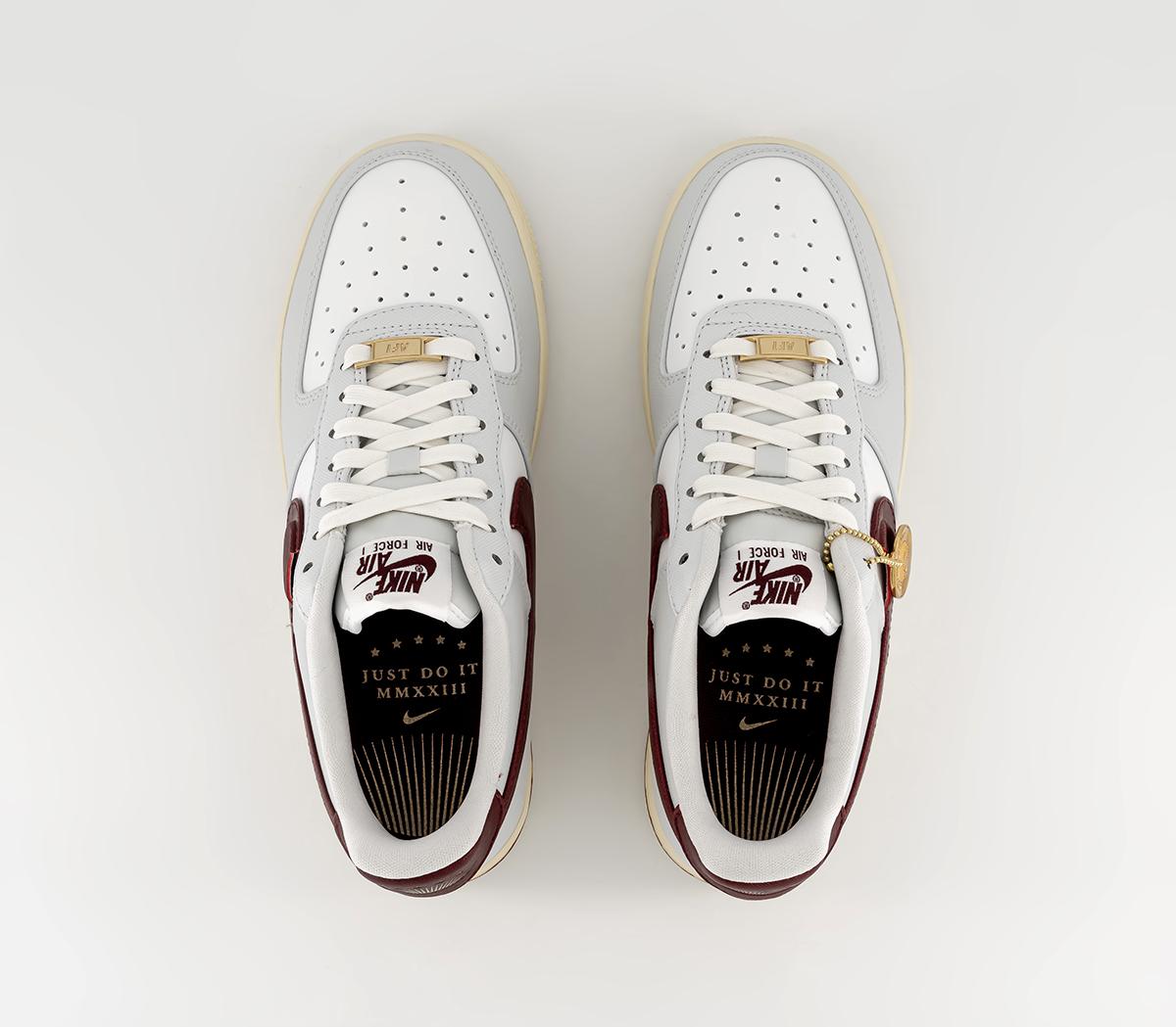 Nike Air Force 07 Trainers Photon Dust Team Red Summit White