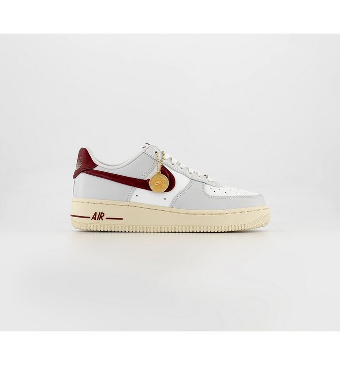 Nike Air Force 1 07 Trainers Photon Dust Team Red Summit White Muslin In Multi