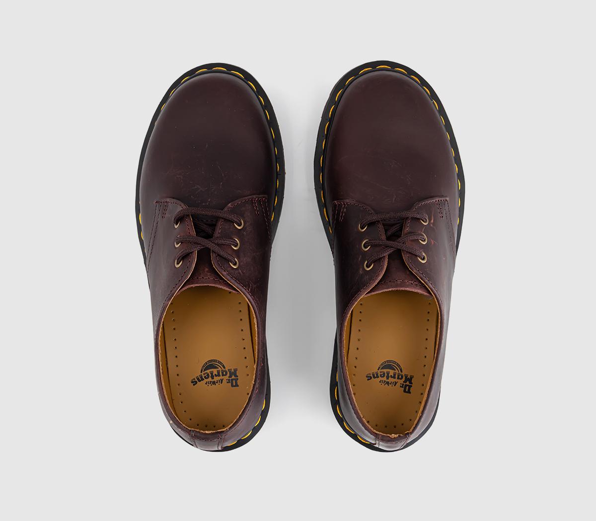 Dr. Martens3 Eyelet ShoesCherry Red Crazy Horse