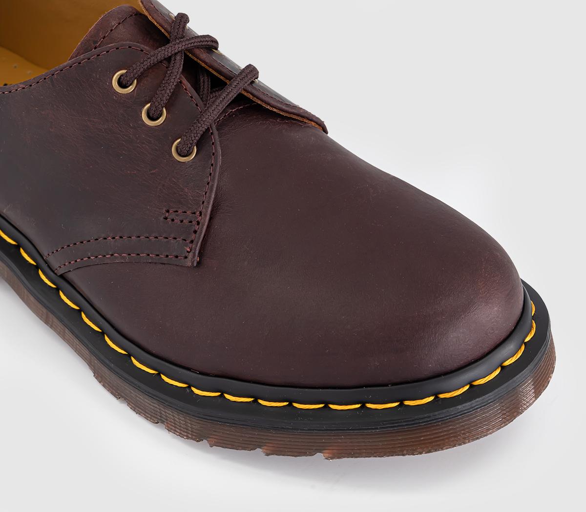 Dr. Martens3 Eyelet ShoesCherry Red Crazy Horse
