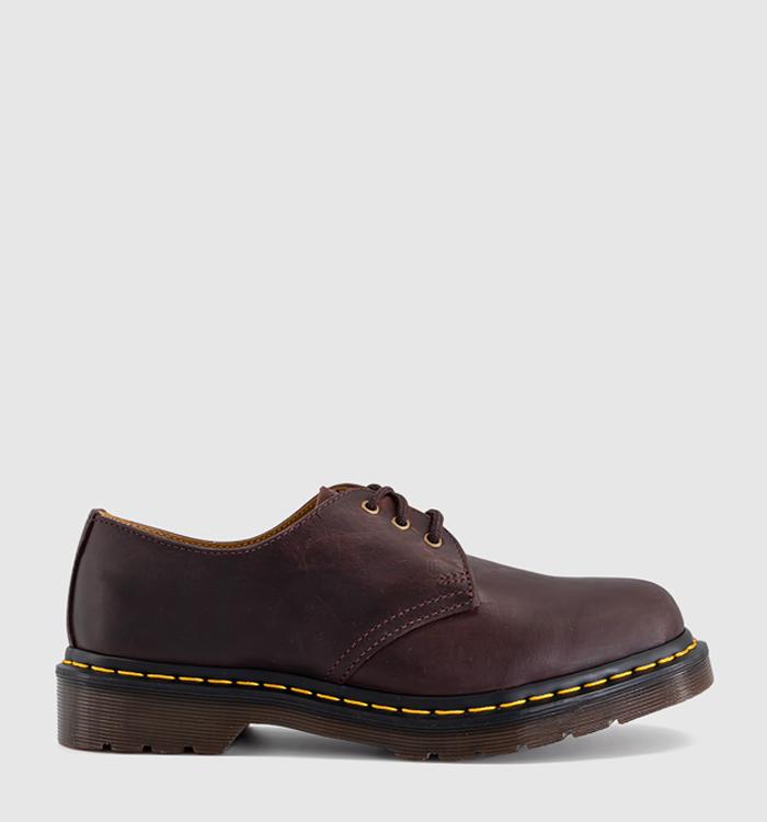Dr. Martens 3 Eyelet Shoes Cherry Red Crazy Horse